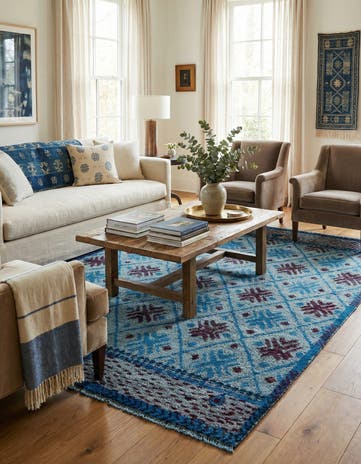 5' 10 x 8' 3 Hand Knotted Darya Wool Rug