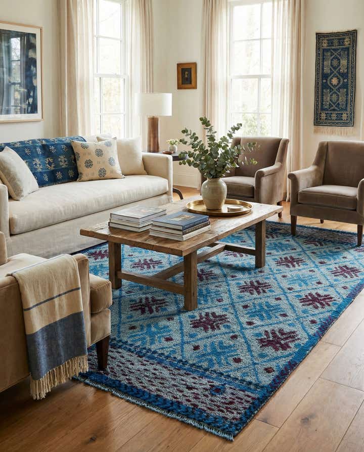 5' 10 x 8' 3 Hand Knotted Darya Wool Rug