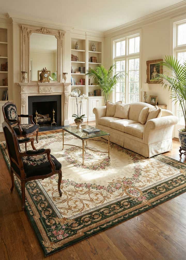 10' x 14' Easy-Clean Traditional Indoor / Outdoor Rug