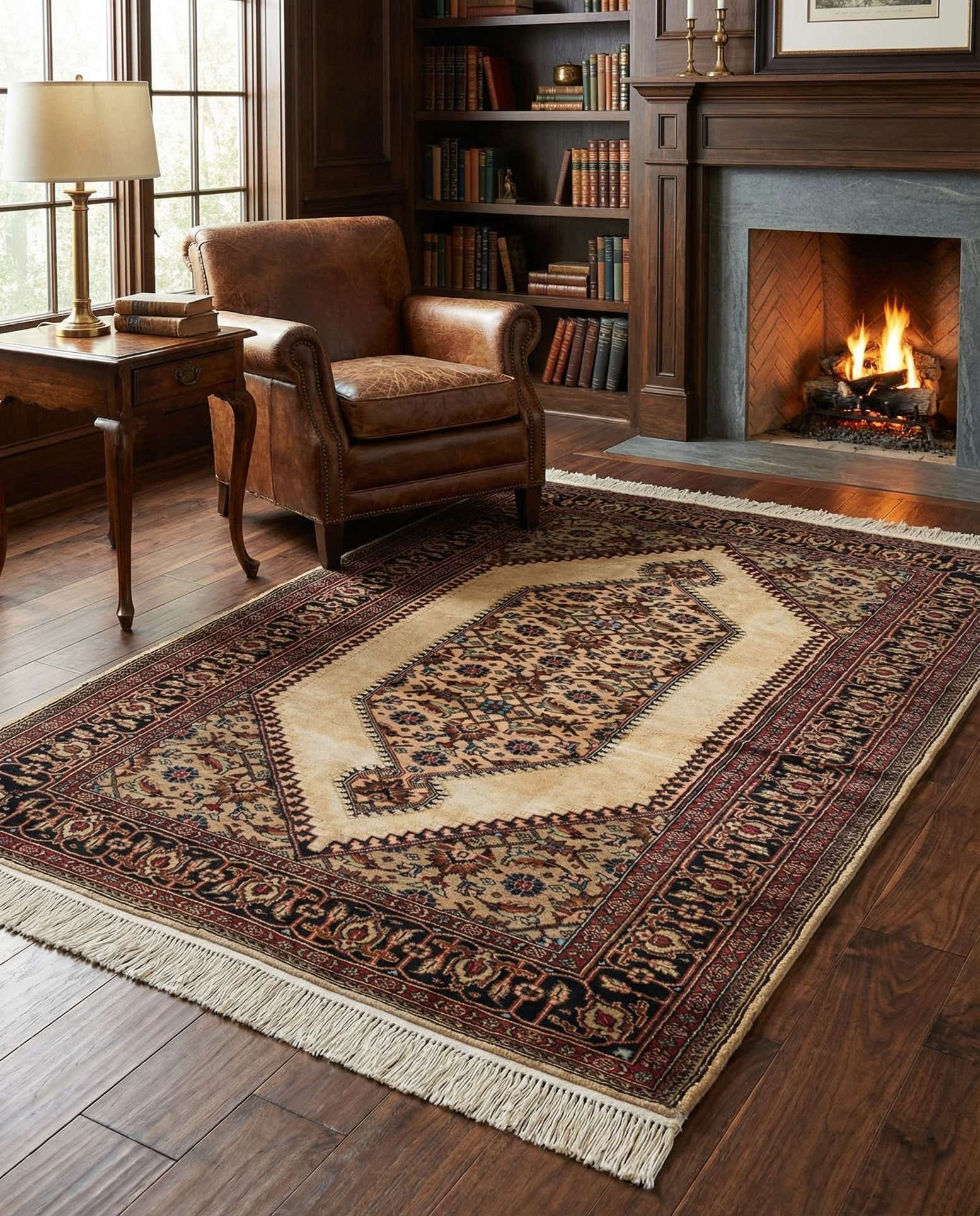 4' 2 x 6' 6 Hand Knotted Bokhara Wool Rug