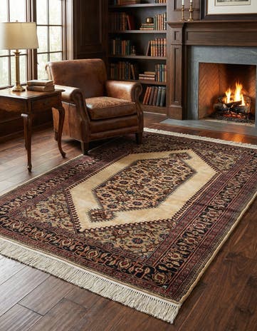 4' 2 x 6' 6 Hand Knotted Bokhara Wool Rug