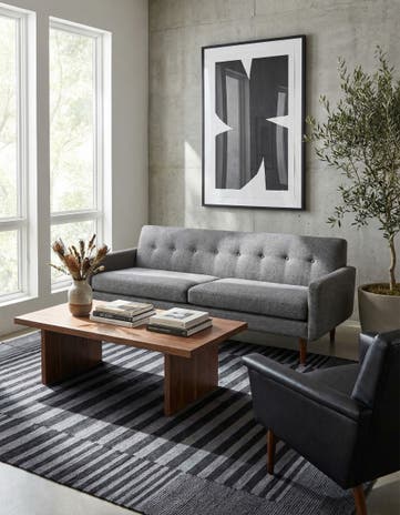 4' 4 x 5' 9 Hand Woven Kilim Modern Wool Rug