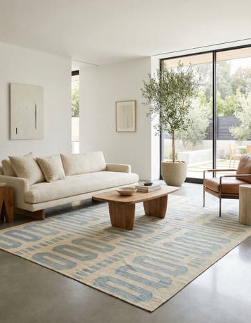 6' 6 x 9' 5 Hand Woven Kilim Modern Wool Rug
