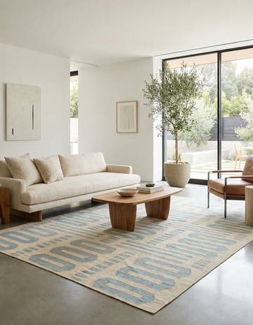6' 6 x 9' 5 Hand Woven Kilim Modern Wool Rug