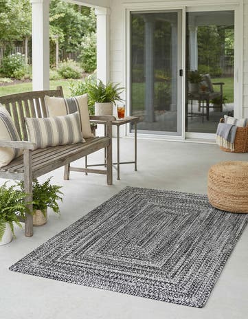 4' 1 x 6' 1 Easy-Clean Eco Verse Washable Indoor / Outdoor Rug