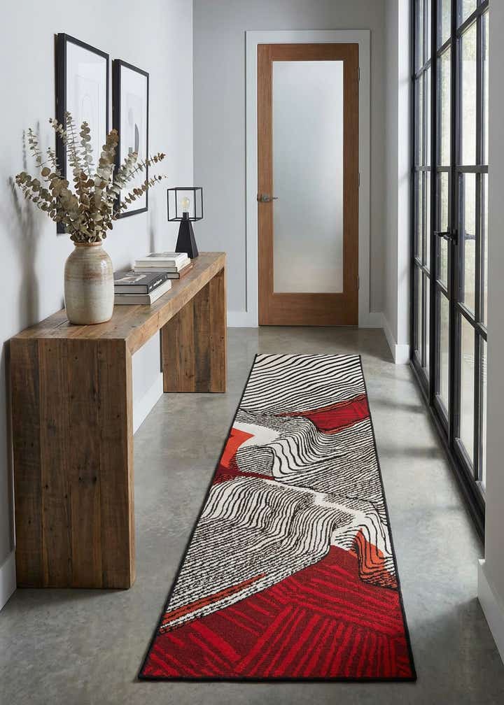 2' x 6' Easy-Clean Modern Indoor / Outdoor Runner Rug