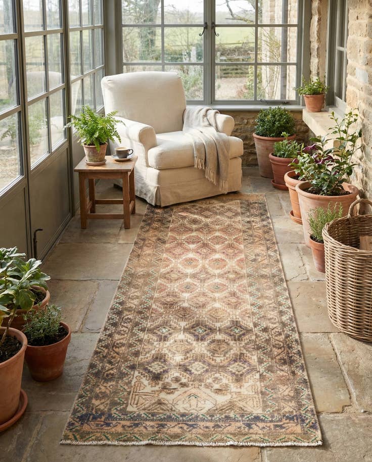 Detail image of 2' 2 x 6' 5 Hamedan Runner Rug