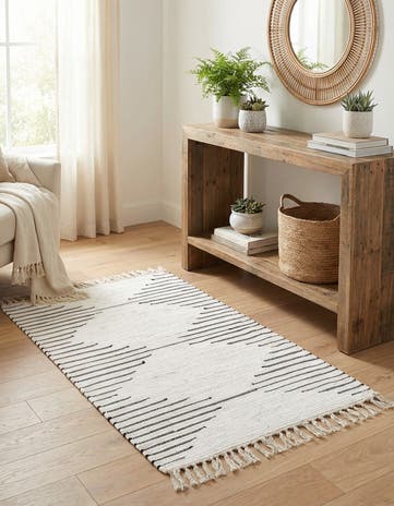 3' 3 x 5' 1 Hand Woven Chindi Cotton Rug