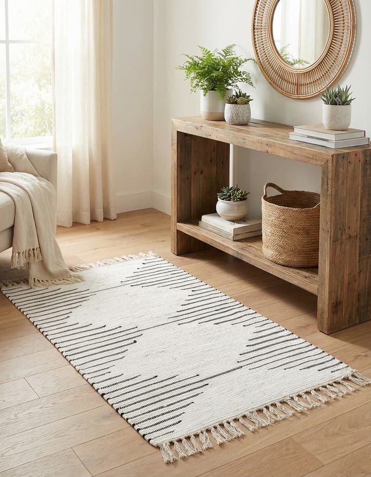 3' 3 x 5' 1 Hand Woven Chindi Cotton Rug