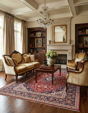 6' 6 x 9' 11 Kashan Wool Rug