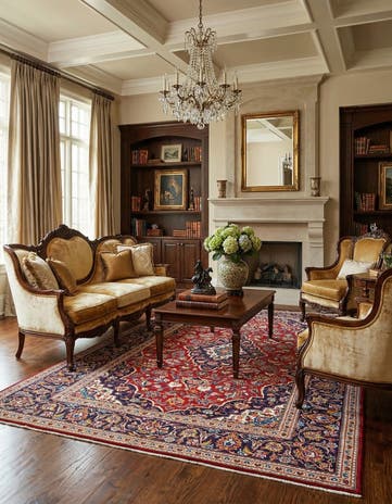 6' 6 x 9' 11 Kashan Wool Rug