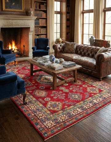 6' 6 x 9' 6 Hand Knotted Kazak Rug
