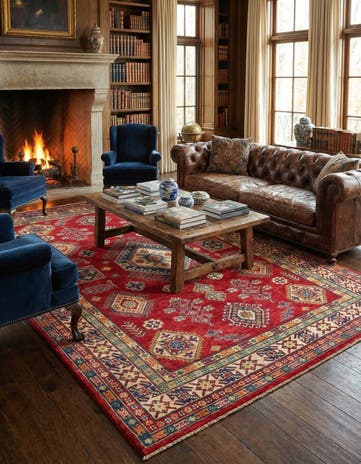 6' 6 x 9' 6 Hand Knotted Kazak Rug