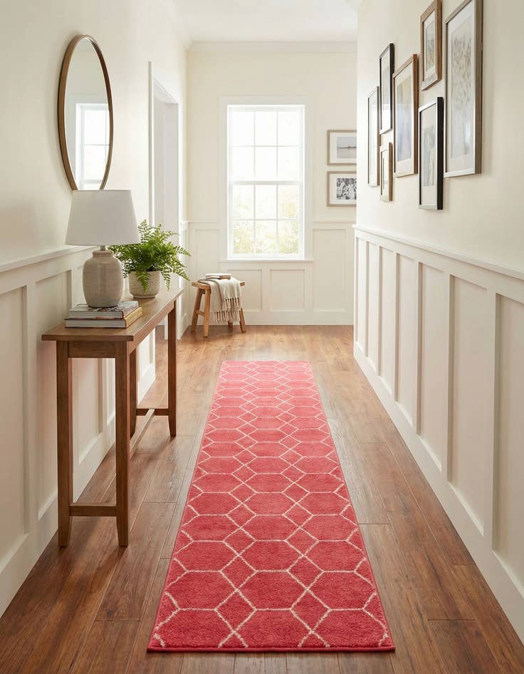 Detail image of 2' x 13' Trellis Frieze Runner Rug