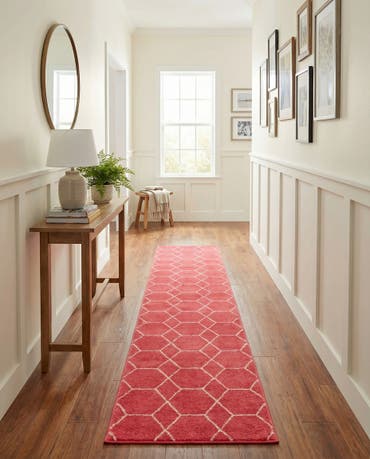  2' x 13' Lattice Frieze Runner Rug