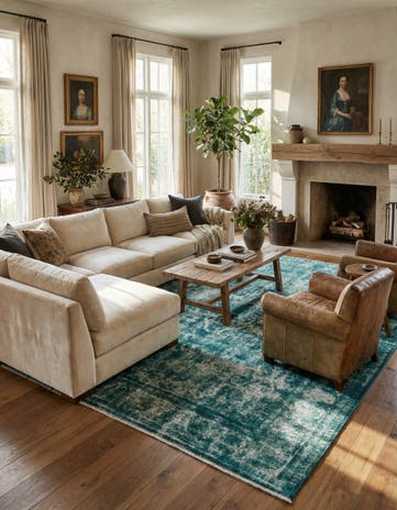 9' x 12' 9 Hand Knotted Ultra Vintage Wool Rug