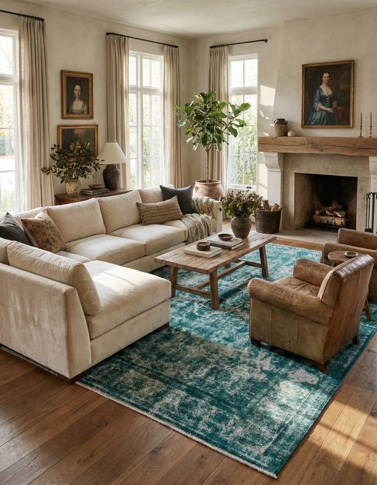 Detail image of 9' x 12' 9  Hand Knotted Ultra Vintage Wool Rug