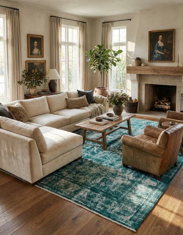 9' x 12' 9 Hand Knotted Ultra Vintage Wool Rug