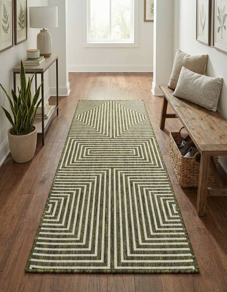 Detail image of 2' x 5' 3 Easy-Clean Modern Indoor / Outdoor Runner Rug