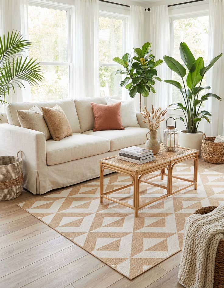 Detail image of  6' x 9'  Washable Jill Zarin Napa Indoor / Outdoor Rug