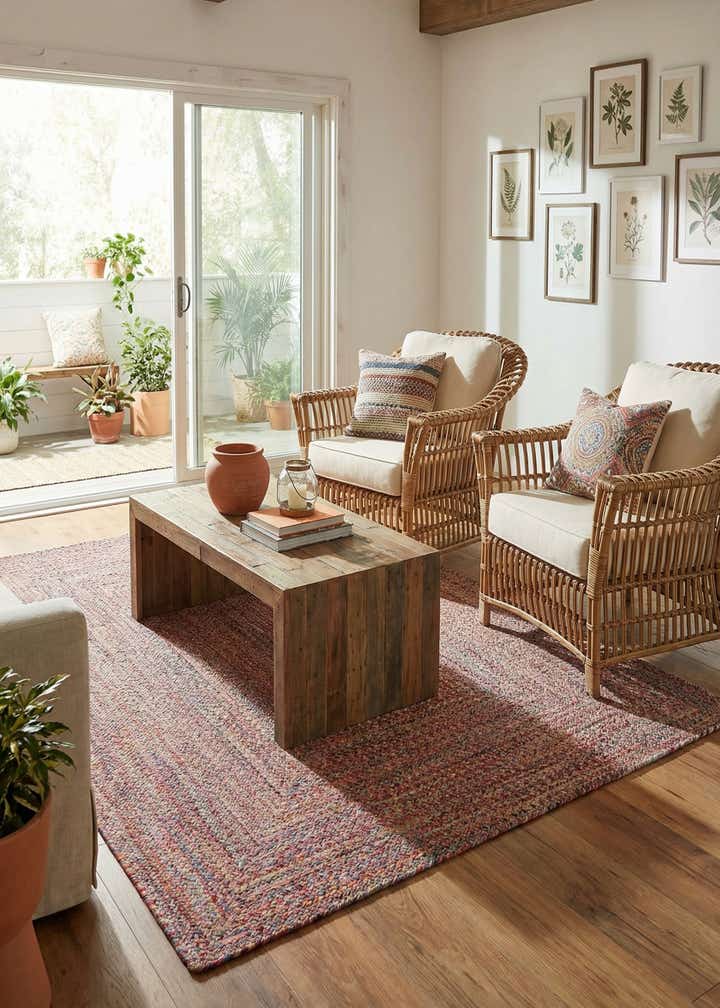 5' 3 x 8' Easy-Clean Eco Verse Washable Indoor / Outdoor Rug