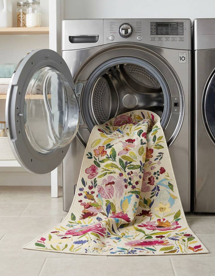 Detail image of  2' x 8'  Washable Botanical Indoor / Outdoor Runner Rug