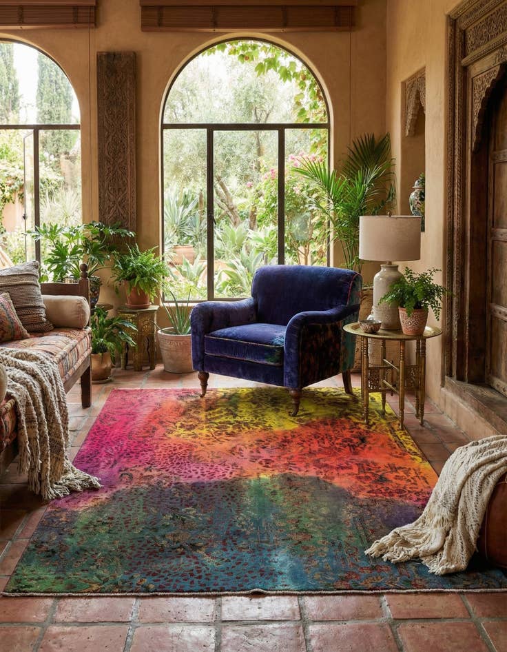 Detail image of  4' 8 x 6' 5 Vintage Royal Wool Rug