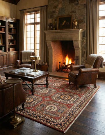 5' 7 x 8' Hand Knotted Kazak Oriental Rug