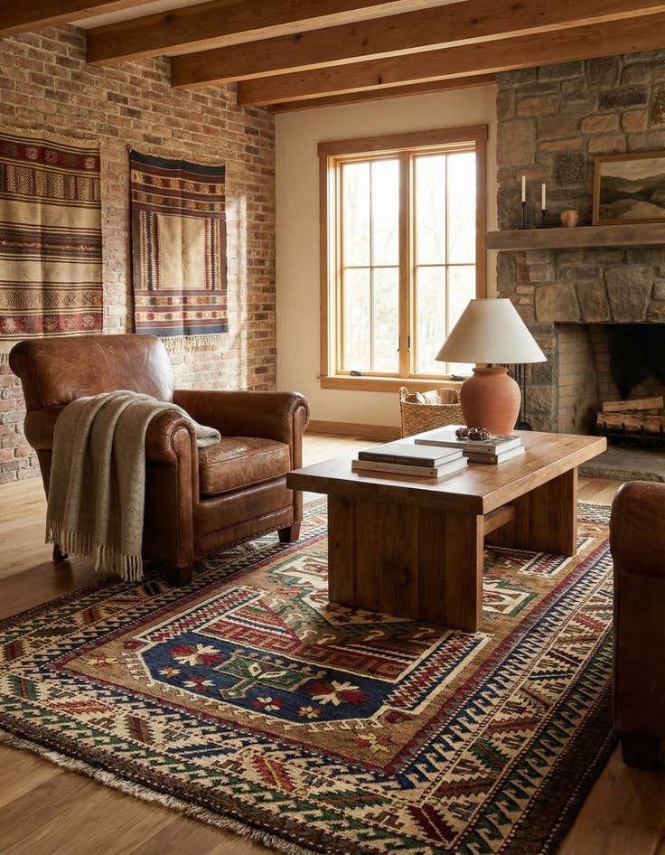 Detail image of 4' 4 x 6' 6  Hand Knotted Kars Wool Rug