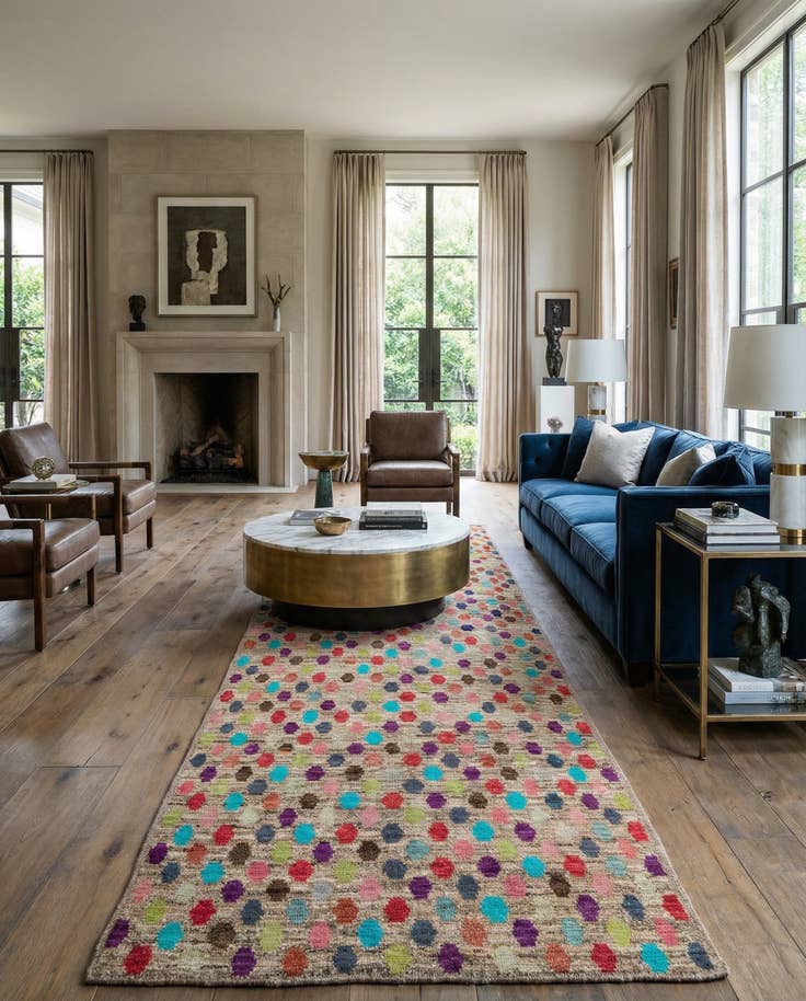 Detail image of 5' 4 x 15' 7 Hand Knotted Darya Wool Runner Rug