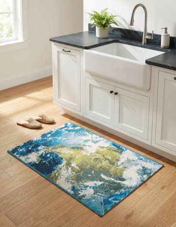 2' x 3' 1 Easy-Clean Modern Indoor / Outdoor Rug