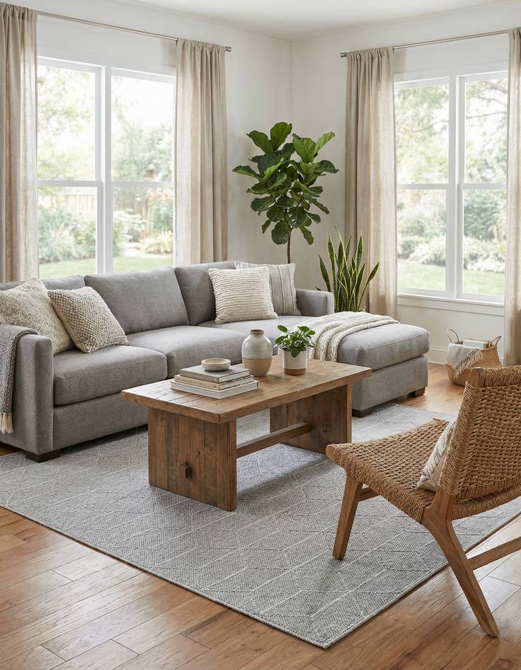 Detail image of 7' 10 x 7' 10  Washable Trellis Indoor / Outdoor Square Rug