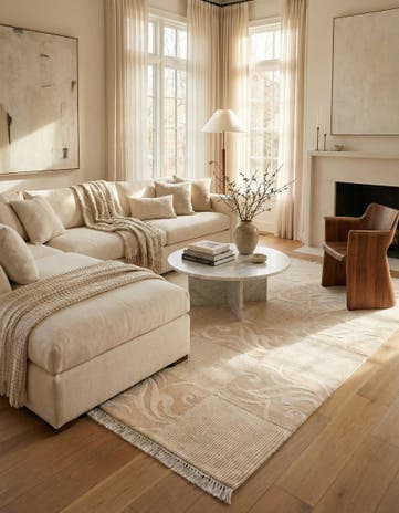 5' 8 x 8' Hand Knotted Darya Wool Rug