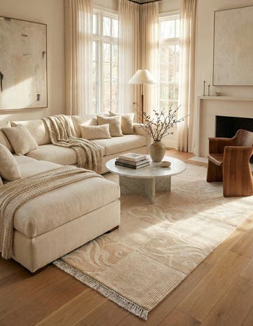 5' 8 x 8' Hand Knotted Darya Wool Rug