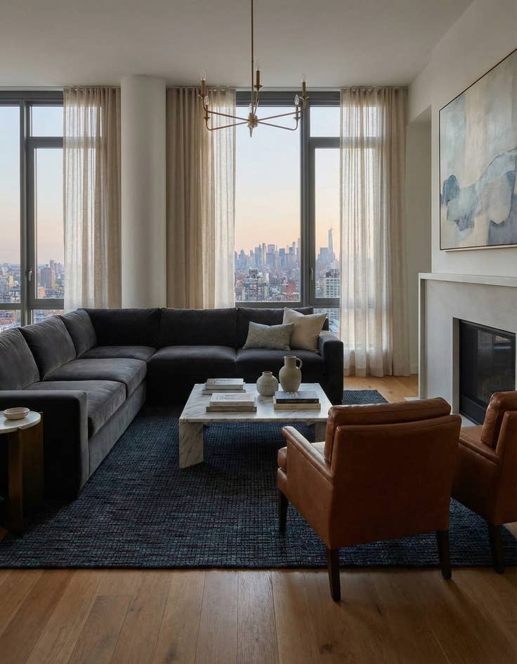 Detail image of 7' 8 x 10'  Hand Knotted Darya Wool Rug