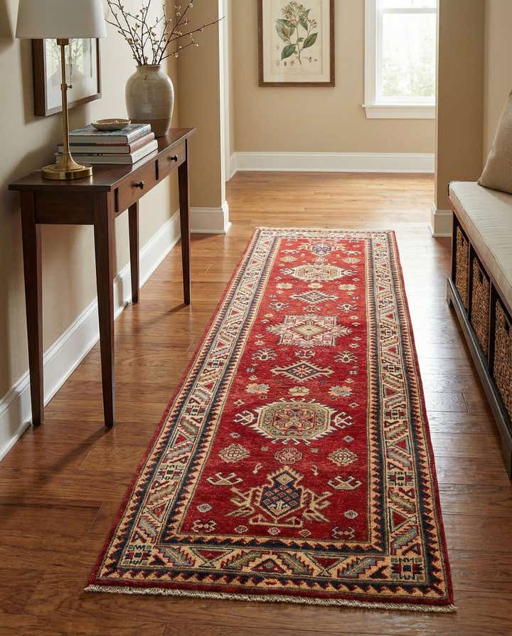 2' 8 x 9' 8 Hand Knotted Kazak Runner Rug