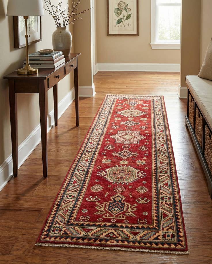 Detail image of 2' 8 x 9' 8 Hand Knotted Kazak Runner Rug