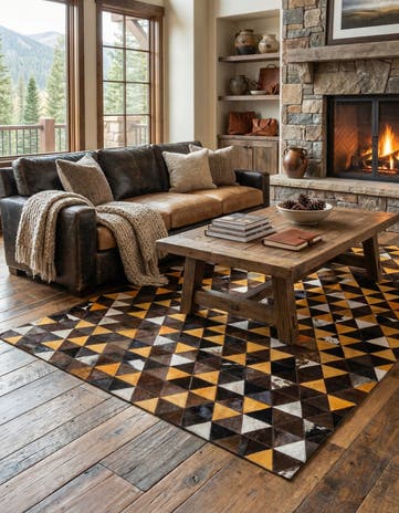 4' 10 x 8' 1 Cowhide Stocks Rug