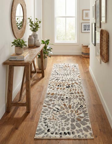 Ivory Sepia Runner Rug