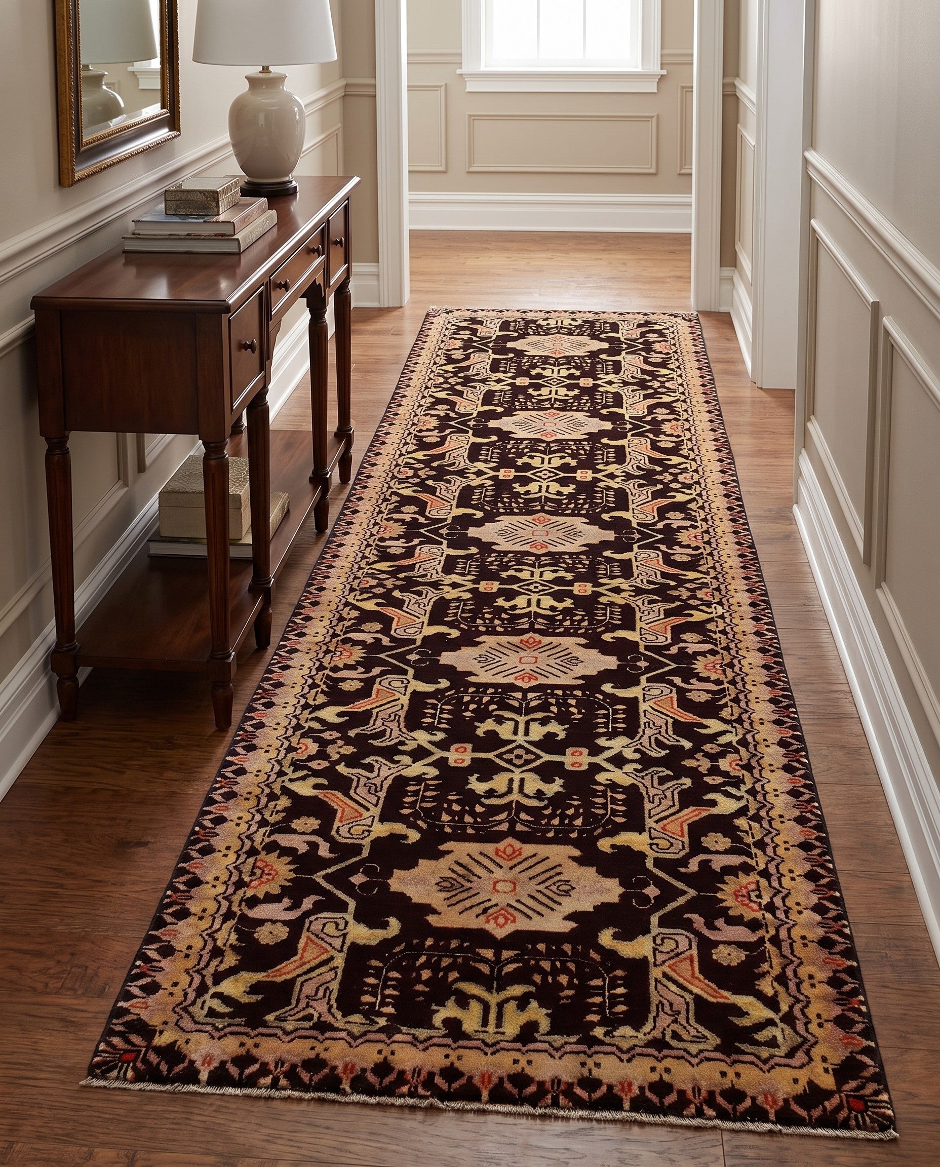 2' 9 x 9' 8 Hand Knotted Peshawar Ziegler Runner Rug