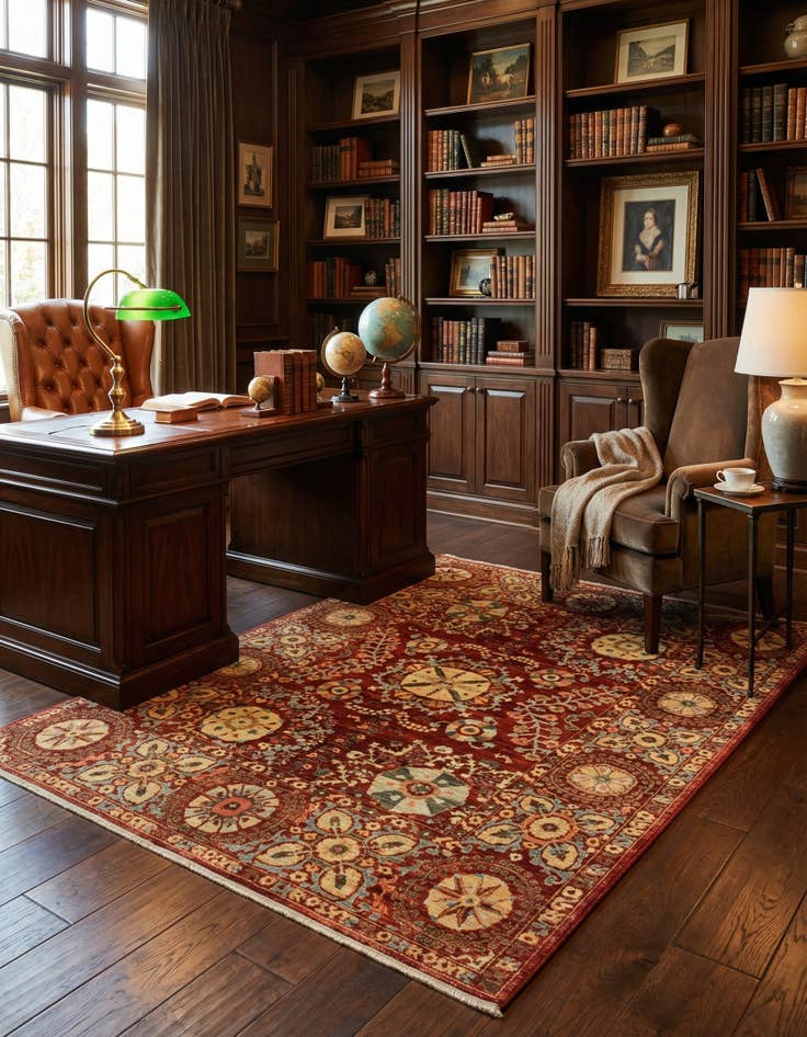 Detail image of 5' x 6' 4  Hand Knotted Ariana Ziegler Oriental Rug