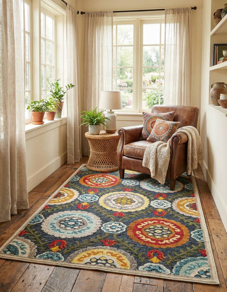 Detail image of 4' x 6' Easy-Clean Casablanca Indoor / Outdoor Rug