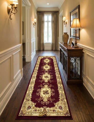 Red Chateau Runner Rug