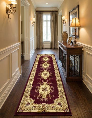 Red Chateau Runner Rug