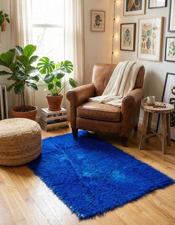 2' 4 x 4' 2 Hand Knotted Moroccan Wool Runner Rug