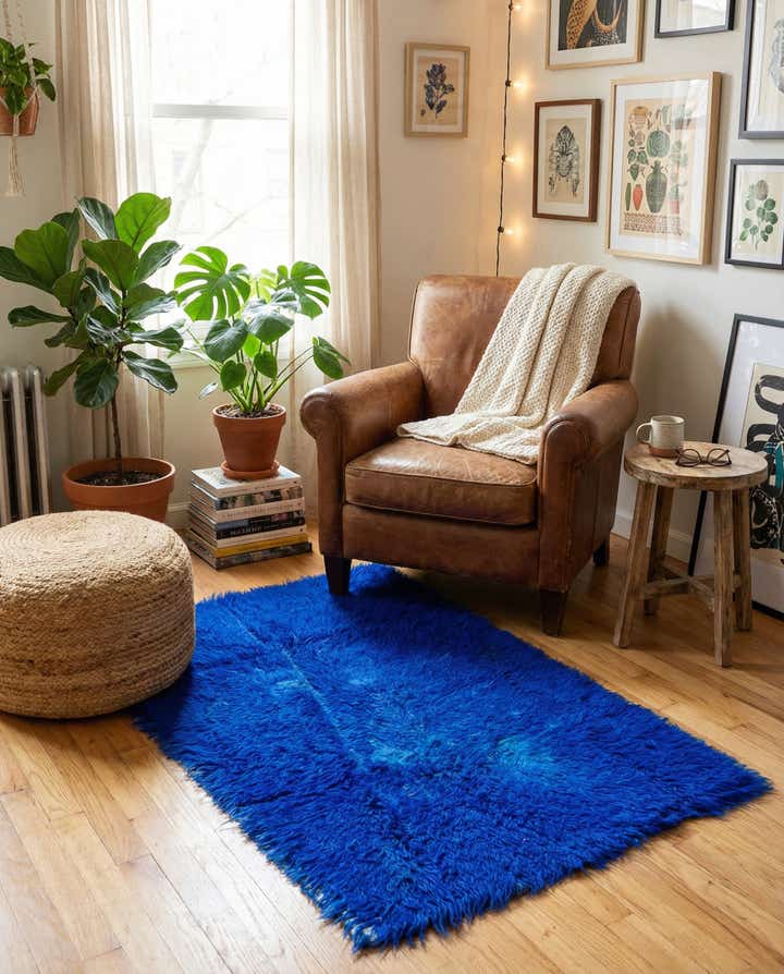 2' 4 x 4' 2 Hand Knotted Moroccan Wool Runner Rug