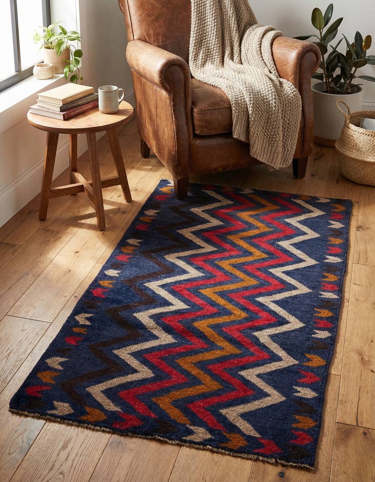 Detail image of 2' 8 x 4' 9  Hand Knotted Balouch Persian Wool Rug