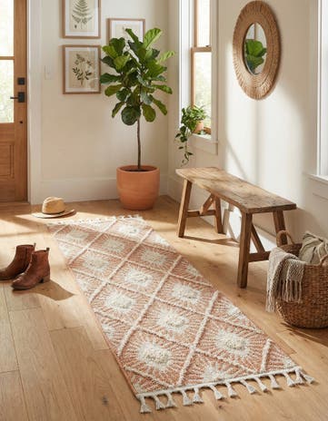 Rust Red Boho Runner Rug