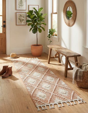 Rust Red Boho Runner Rug