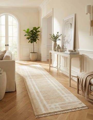 2' 8 x 9' 5 Hand Knotted Darya Wool Runner Rug
